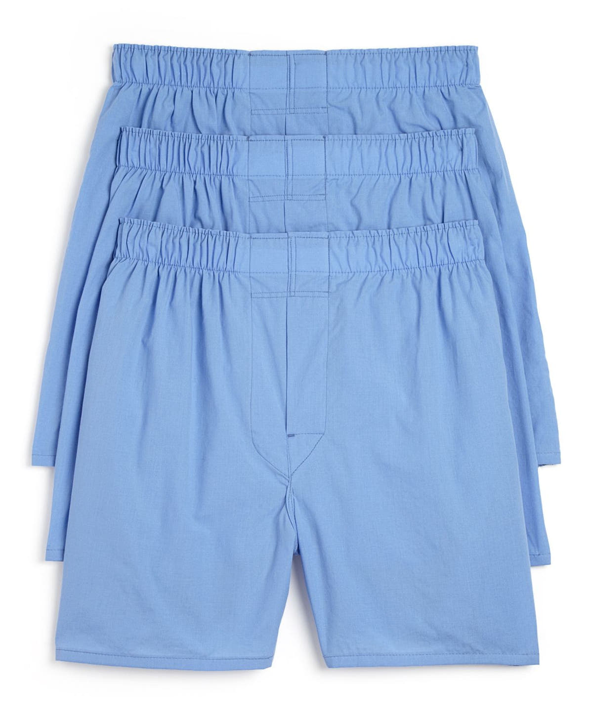 The Men's Store Full Cut Woven Boxers Pack Of 3 Blue
