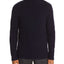 The Men's Store Funnel-neck Fisherman-rib Sweater Navy Blue