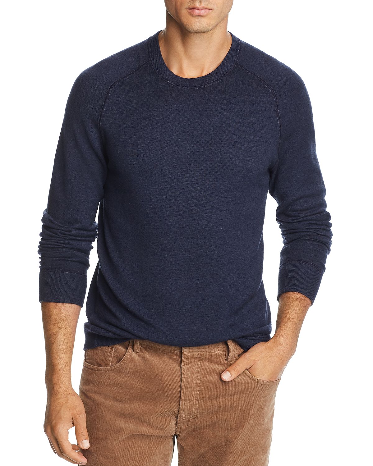 The Men's Store Garment-dyed Cashmere Sweater Blue