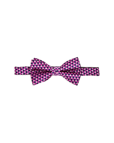 The Men's Store Geometric Silk Bow Tie Pink