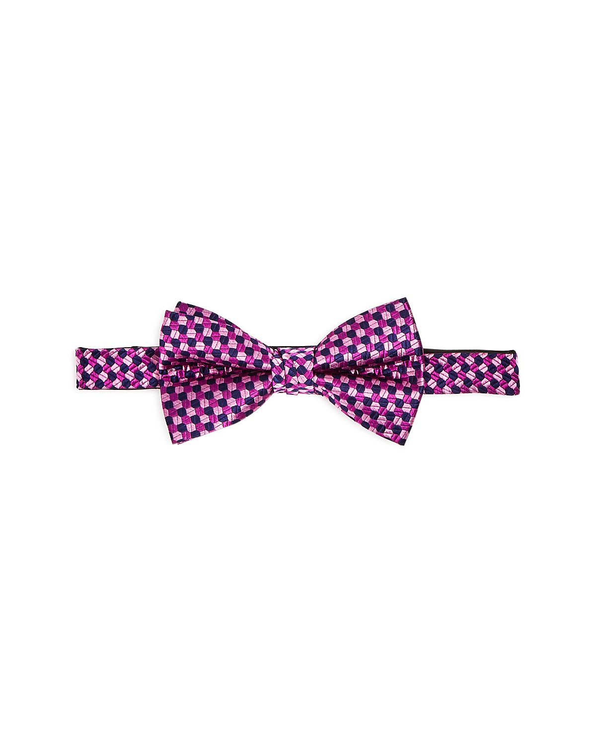 The Men's Store Geometric Silk Bow Tie Pink