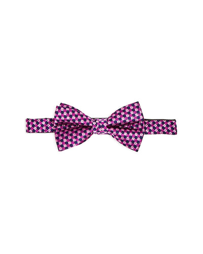 The Men's Store Geometric Silk Bow Tie Pink