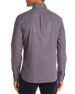 The Men's Store Gingham Classic Fit Shirt Gray thumbnail 2
