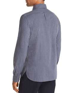 The Men's Store Gingham Classic Fit Shirt Navy thumbnail 2