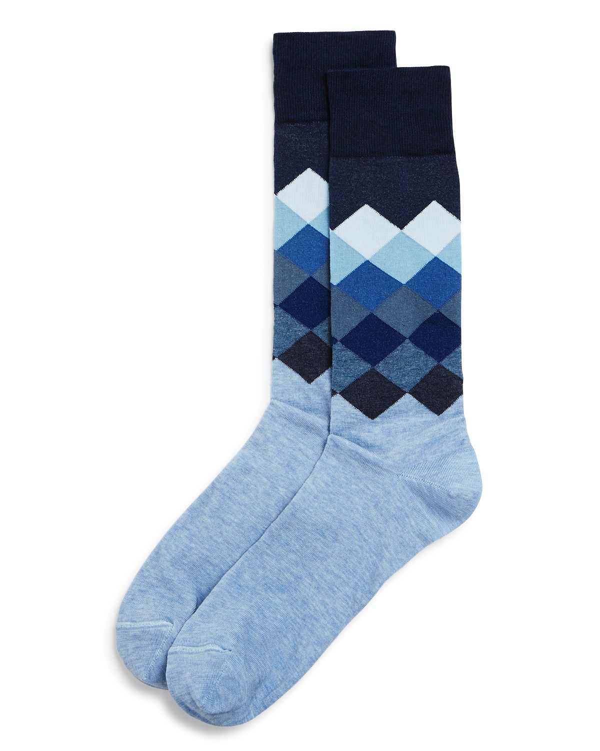 The Men's Store Gradient Diamond Socks Denim