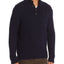 The Men's Store Half-button Cable Sweater Navy Blue