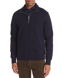 The Men's Store Half-zip Fleece Sweatshirt Navy thumbnail 1