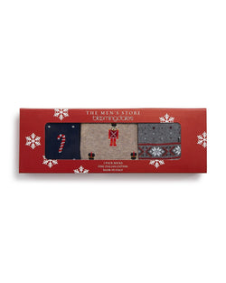 The Men's Store Holiday Socks Gift Box Pack Of 3 Multi thumbnail 1