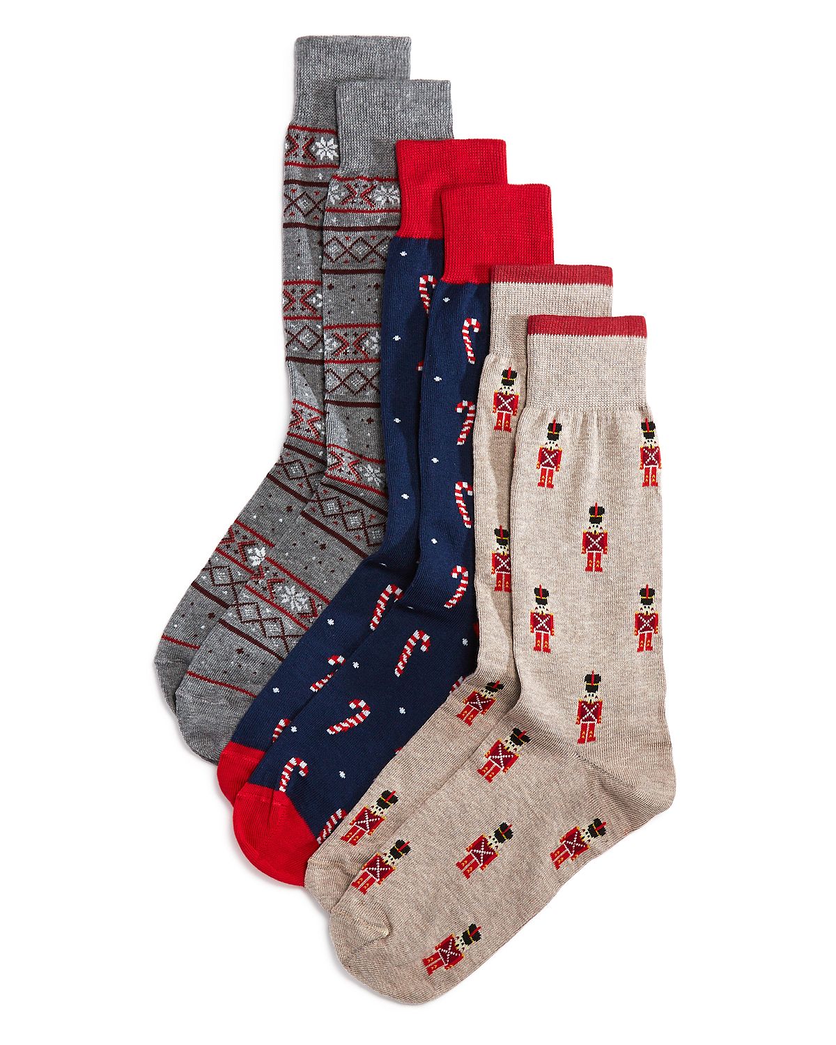 The Men's Store Holiday Socks Gift Box Pack Of 3 Multi