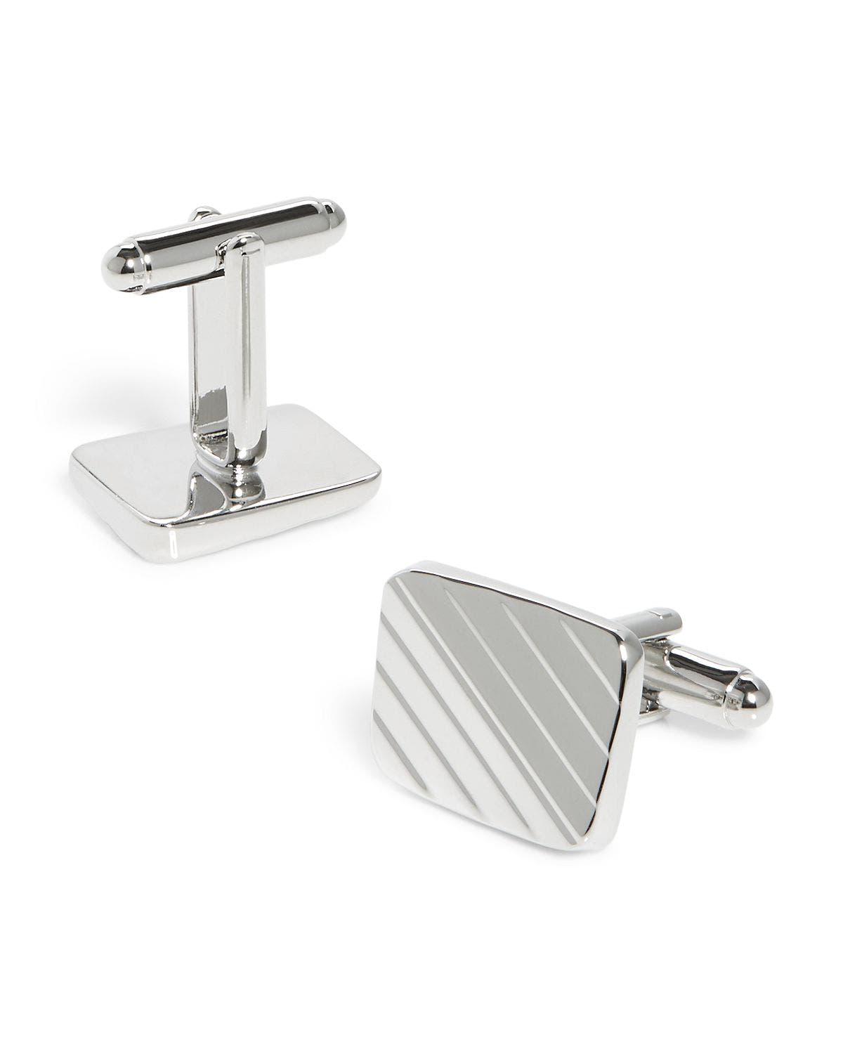 The Men's Store Josh Square Cufflinks Silver
