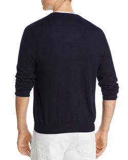 The Men's Store Lightweight Cashmere Crewneck Sweater Navy thumbnail 2