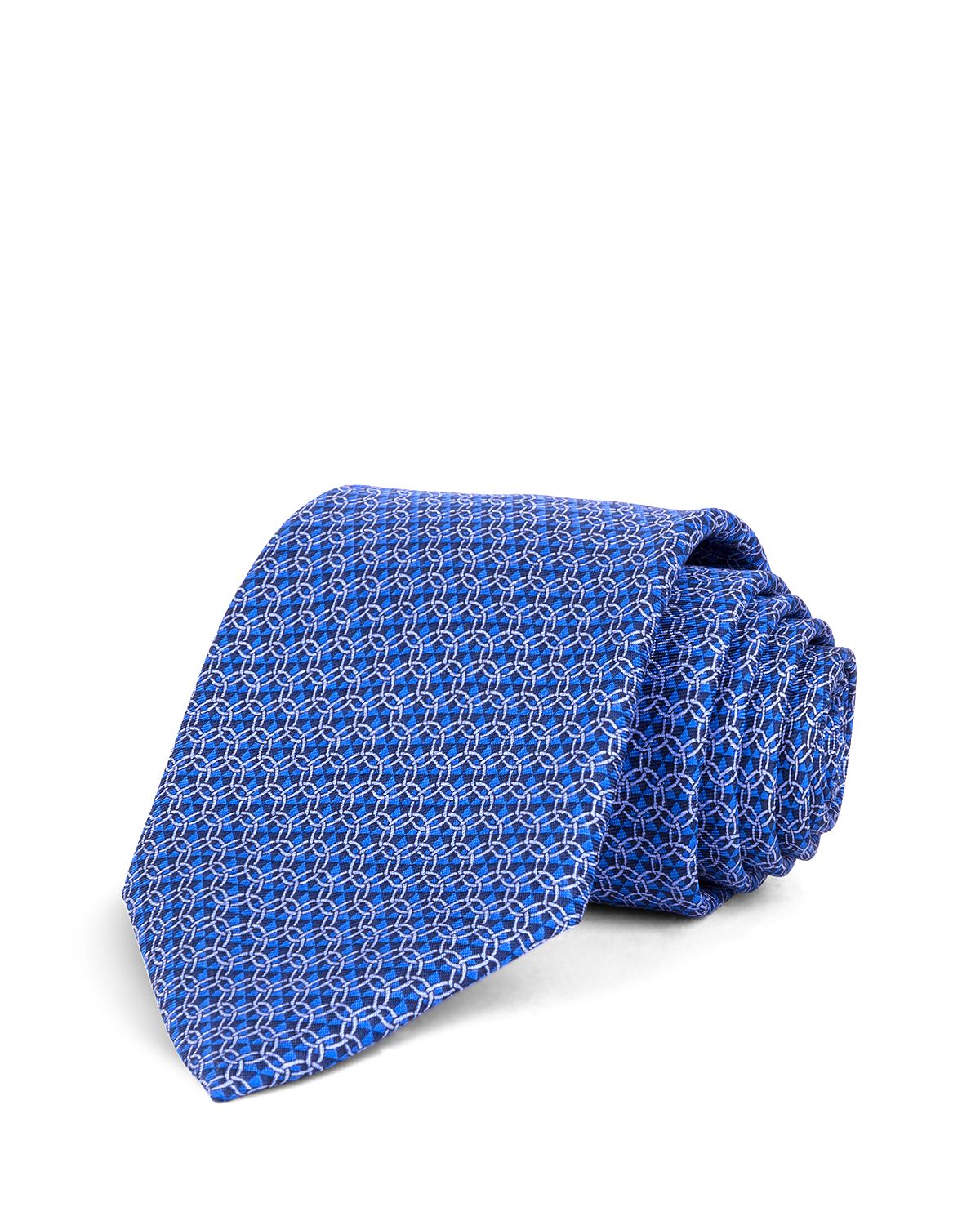 The Men's Store Linked Circle Silk Classic Tie Navy
