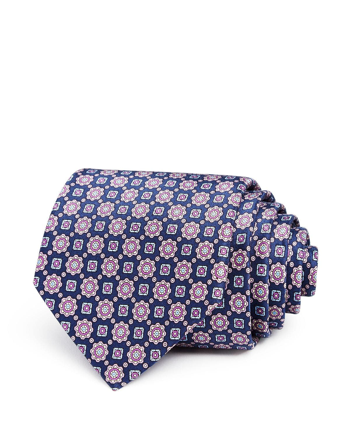 The Men's Store Medallion Classic Tie Navy