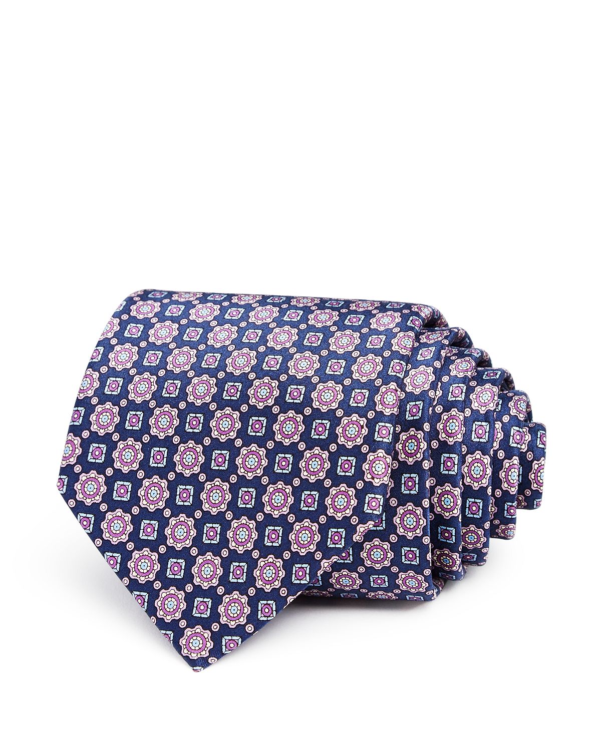The Men's Store Medallion Classic Tie Navy