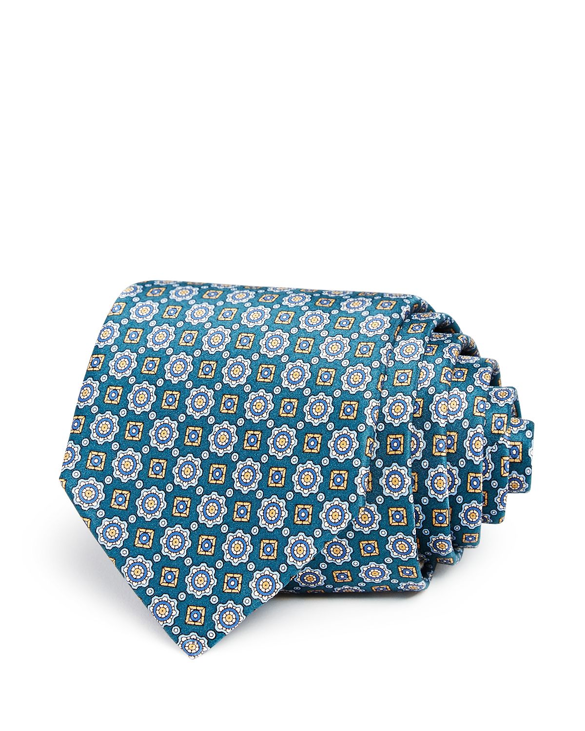 The Men's Store Medallion Classic Tie Teal