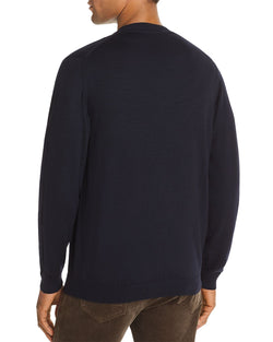 The Men's Store Merino Wool Cardigan Navy thumbnail 2