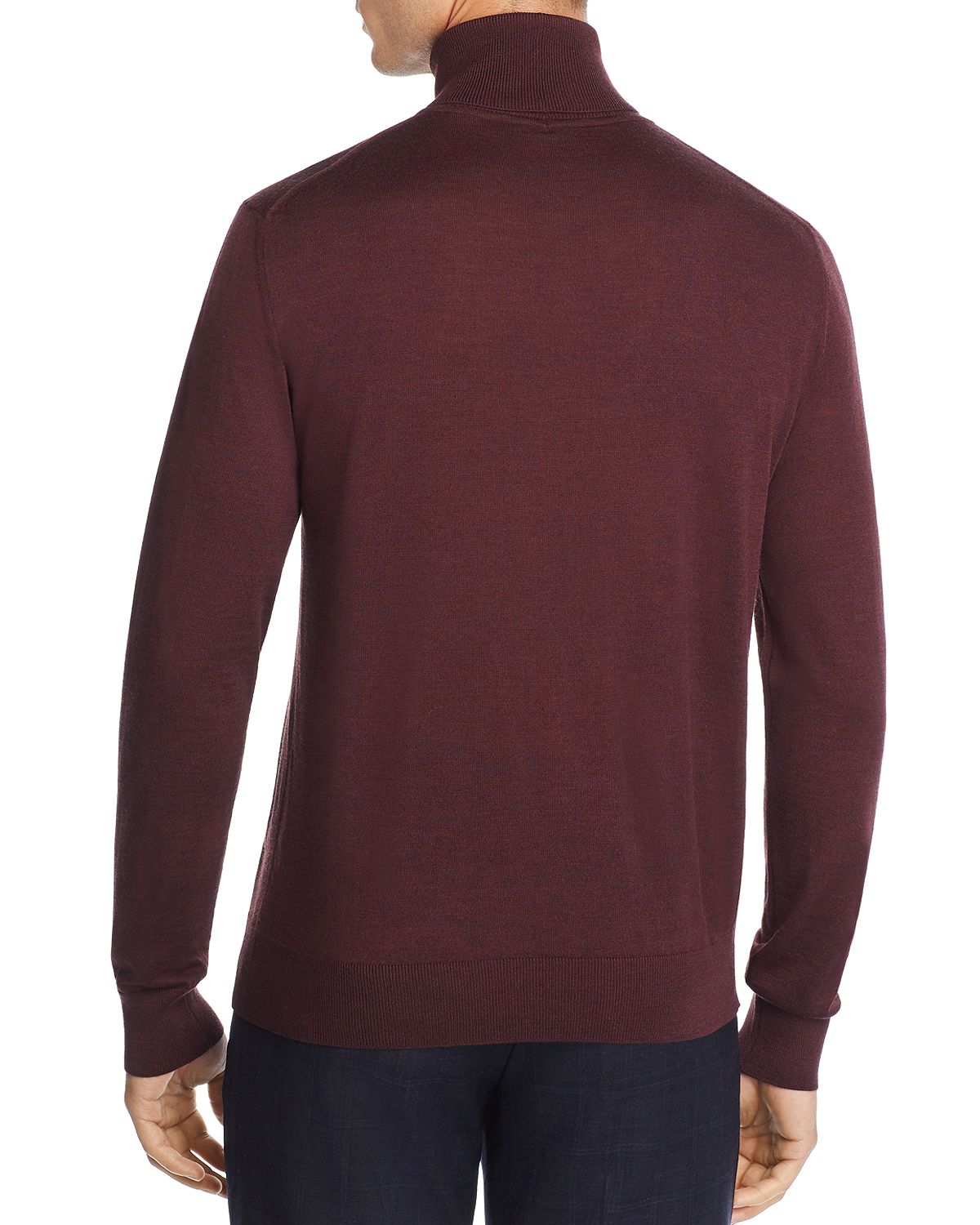 The Men's Store Merino Wool Turtleneck Sweater Raisin