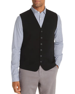 The Men's Store Merino Wool Vest Black thumbnail 2