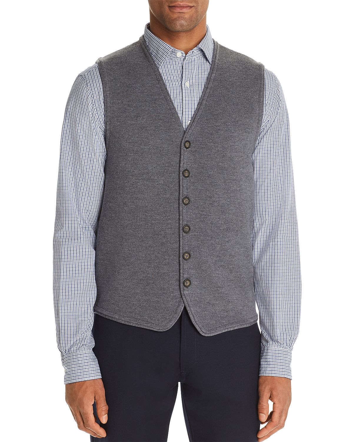 The Men's Store Merino Wool Vest Medium Gray