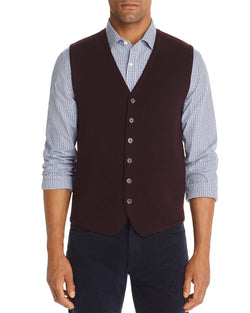 The Men's Store Merino Wool Vest Raisin thumbnail 1
