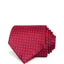The Men's Store Micro Grid Silk Classic Tie Red