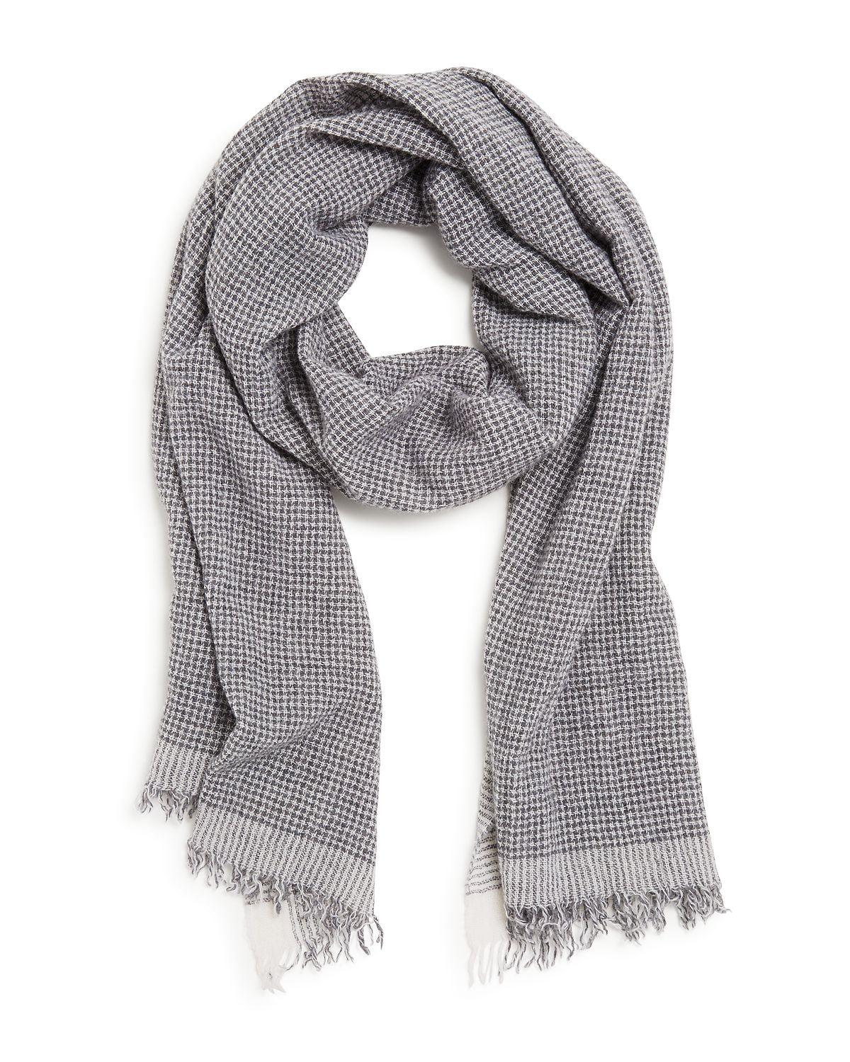 The Men's Store Mini-houndstooth Scarf Grays