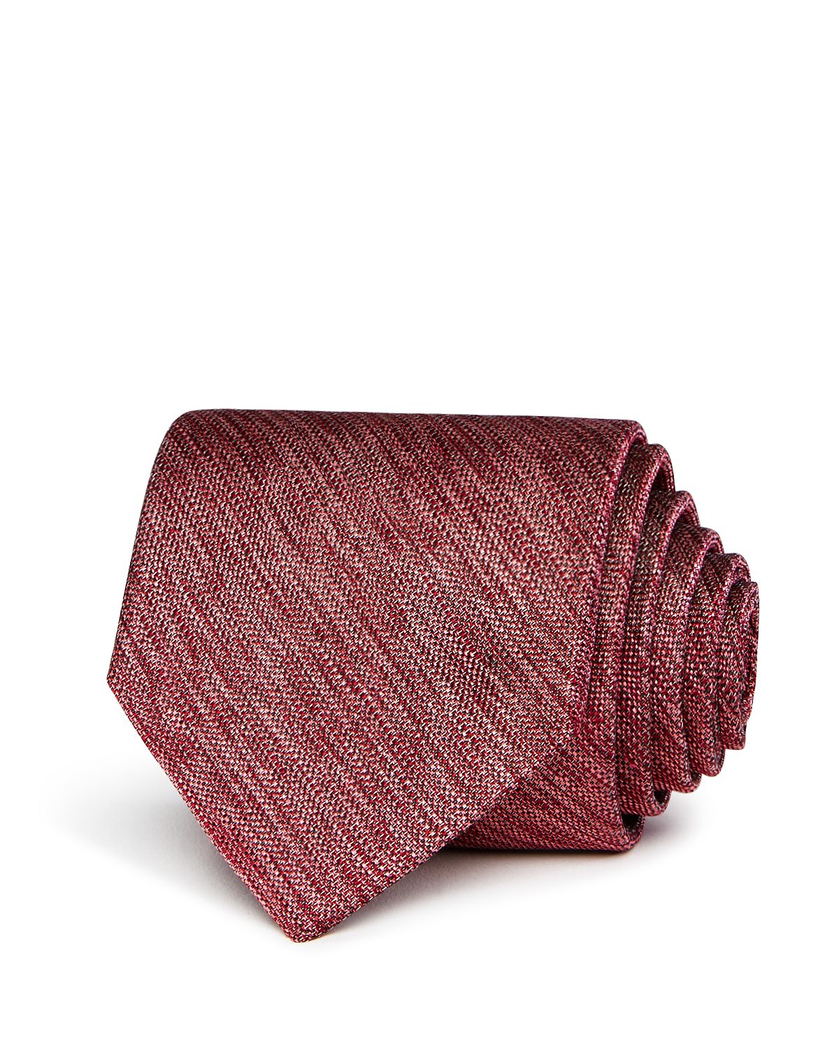The Men's Store Mlange Textured Silk Solid Classic Tie Red