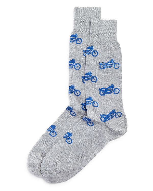 The Men's Store Motorcycle Socks Gray