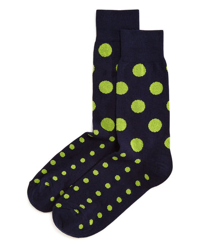 The Men's Store Mulit Dot Socks / Navy