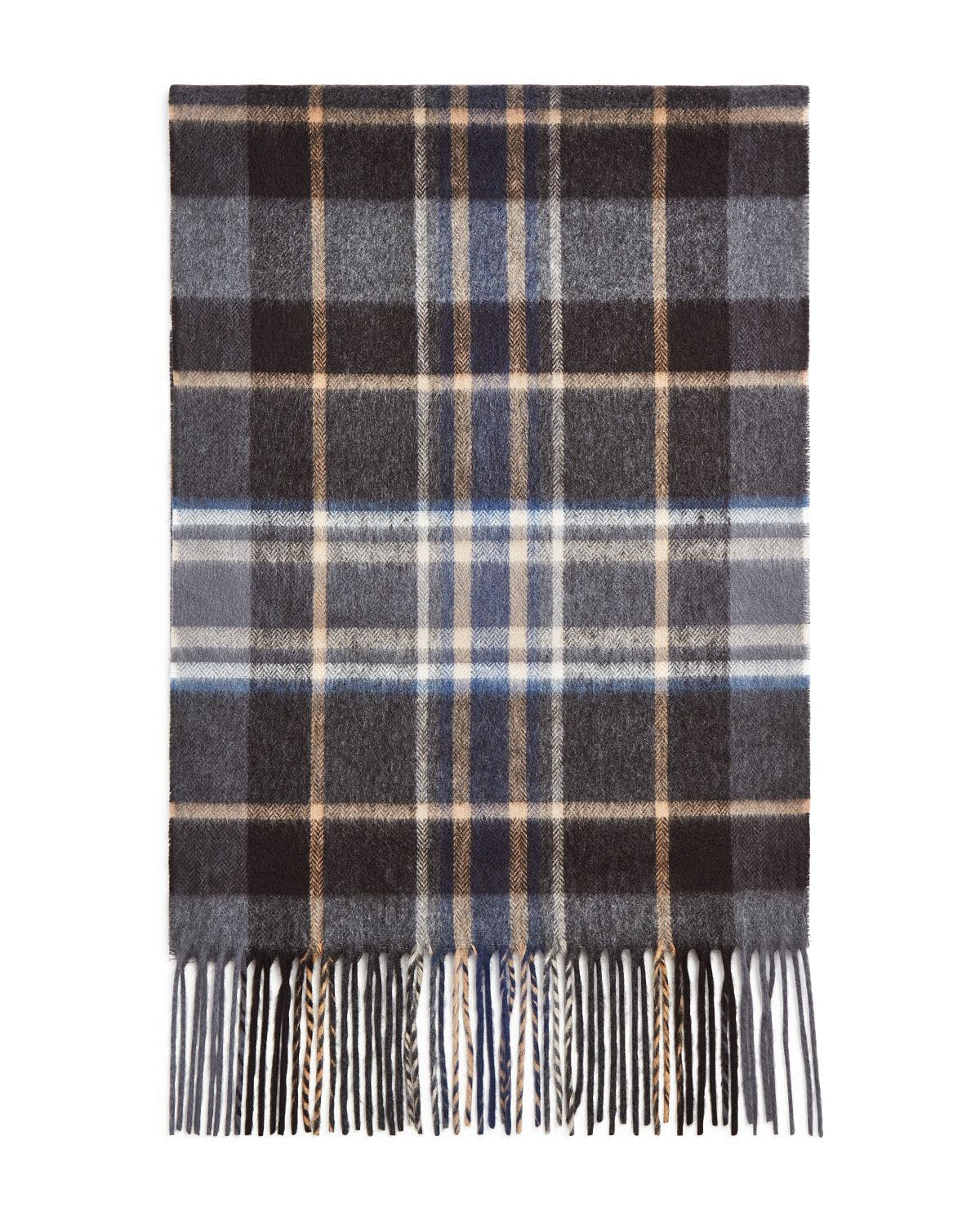The Men's Store Multi Plaid Scarf 599 BLUE M