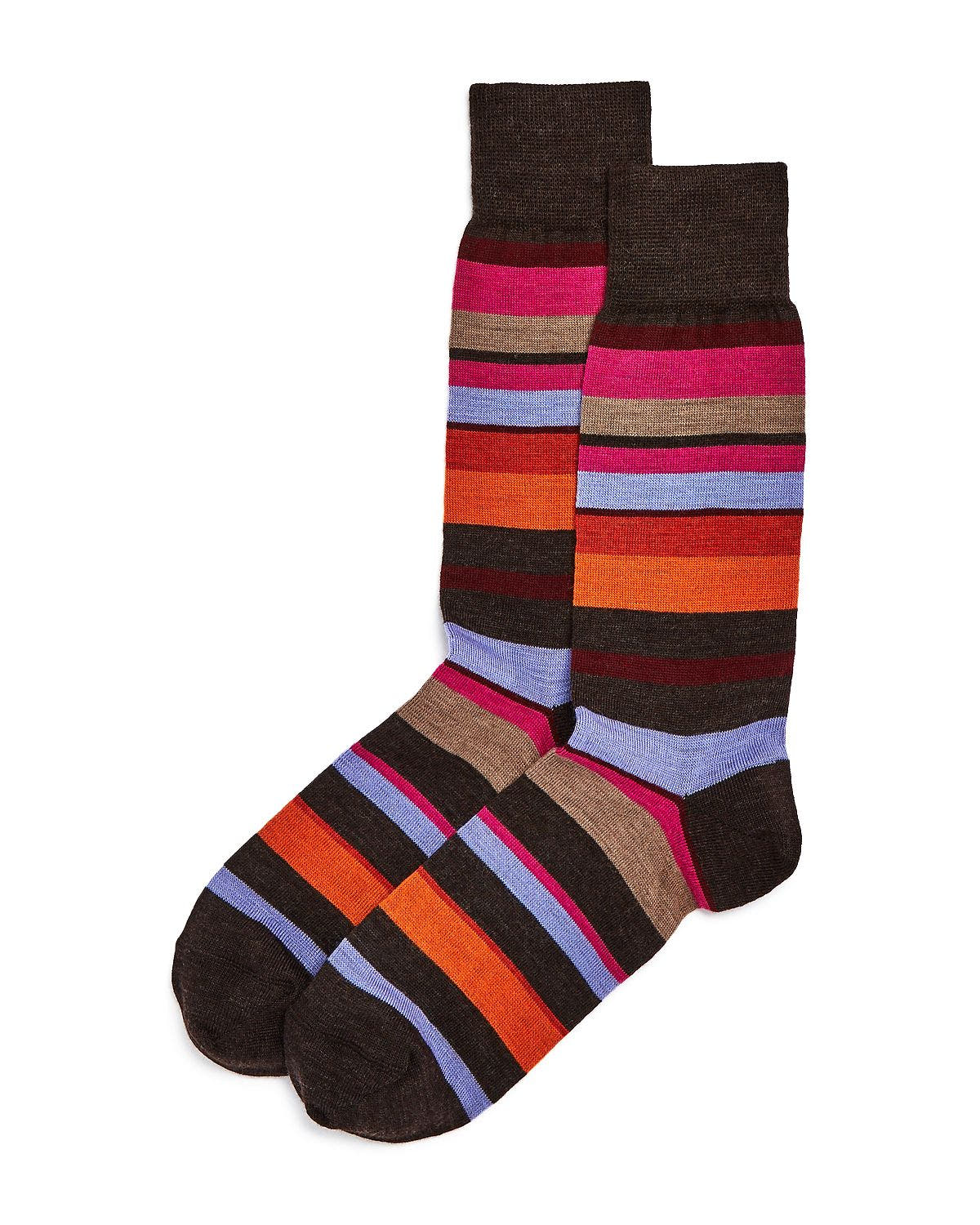 The Men's Store Multi Stripe Socks Brown