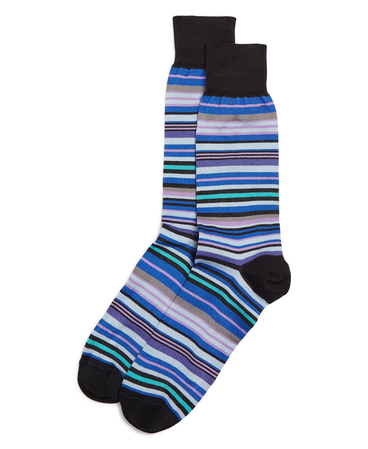 The Men's Store  Multi-stripe Socks Black