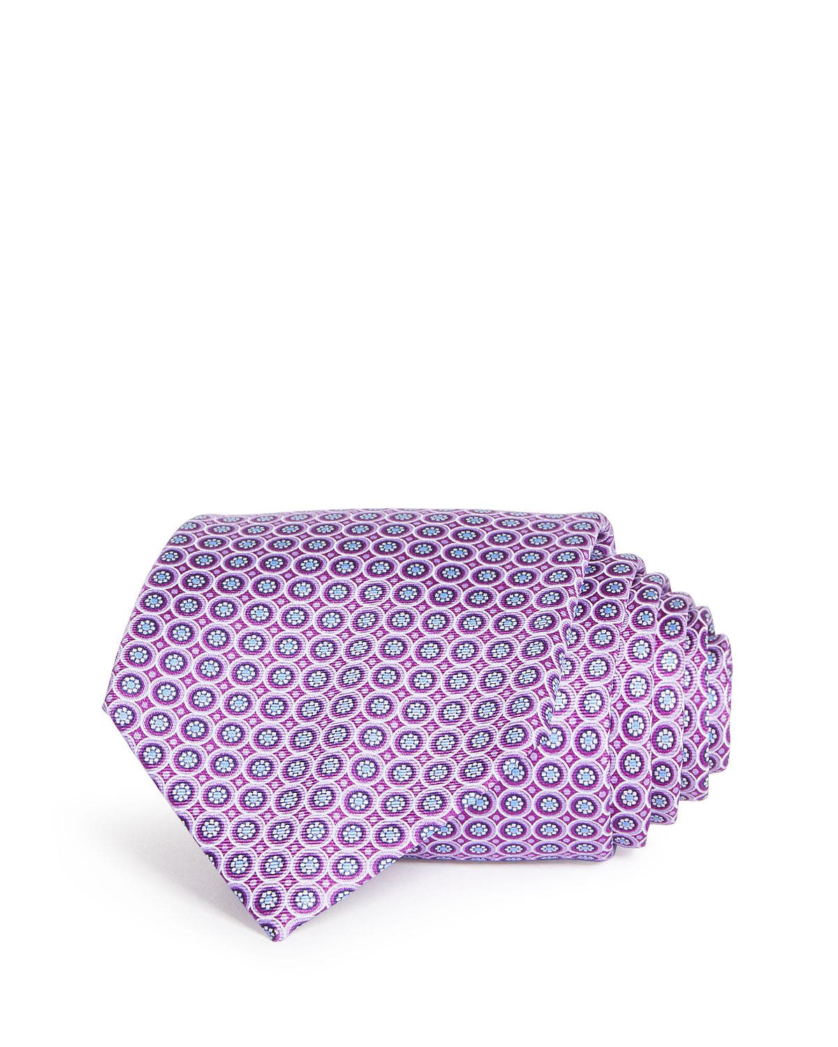 The Men's Store Neat Circles Silk Classic Tie Purple