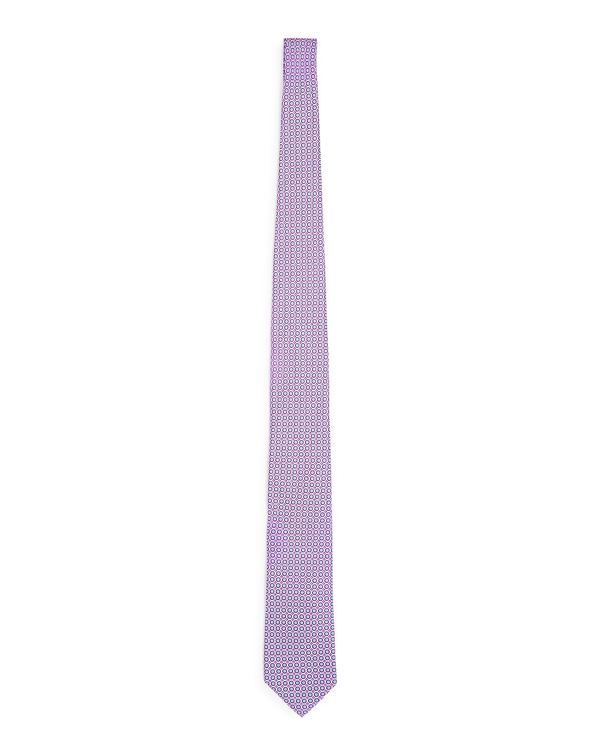 The Men's Store Neat Circles Silk Classic Tie Purple