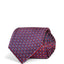 The Men's Store Neat Repeating Square Woven Silk Classic Tie Red