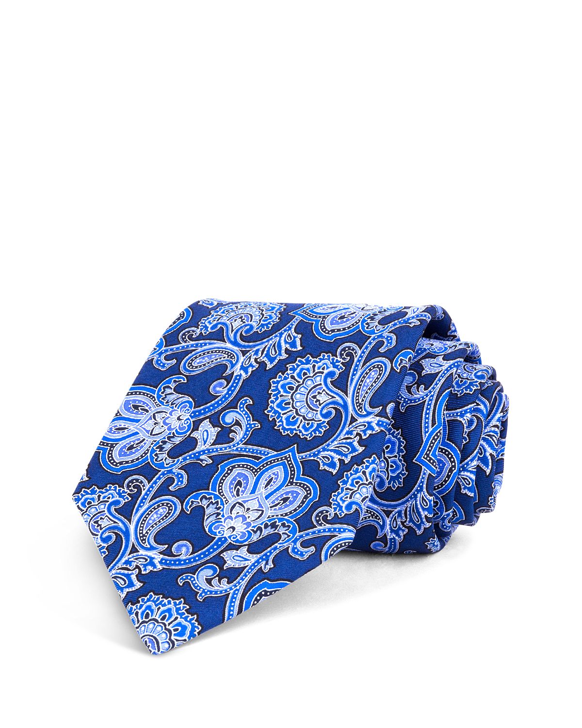 The Men's Store Paisley Print Classic Tie Blue
