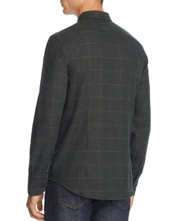 The Men's Store Plaid Houndstooth-print Regular Fit Flannel Shirt Green thumbnail 2