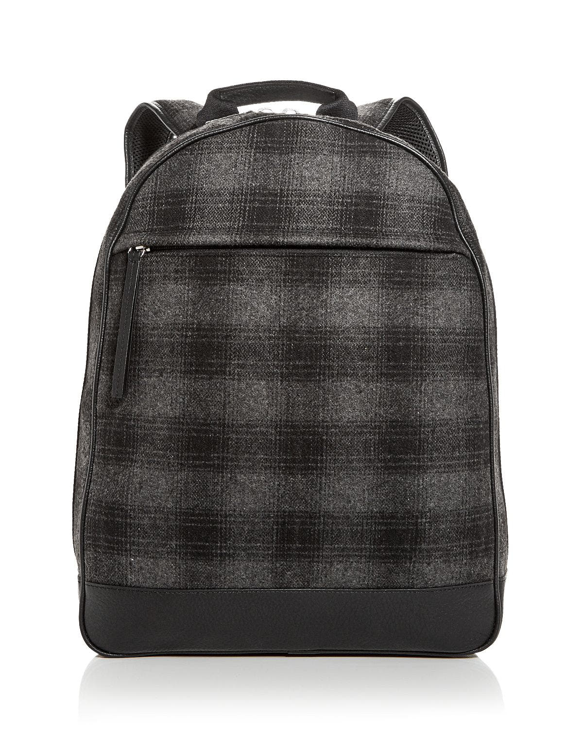The Men's Store Plaid Wool Backpack Gray