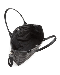 The Men's Store Plaid Wool Tote Gray thumbnail 2