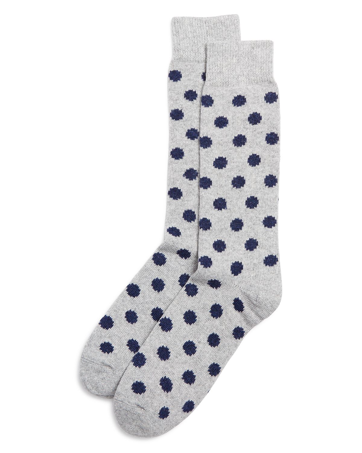 The Men's Store Polka-dot Cashmere Socks Gray/Navy