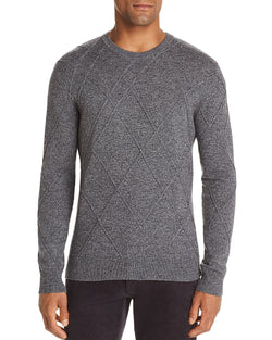 The Men's Store Ribbed Cable-knit Sweater Gray Navy Twist thumbnail 1
