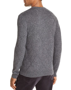 The Men's Store Ribbed Cable-knit Sweater Gray Navy Twist thumbnail 2