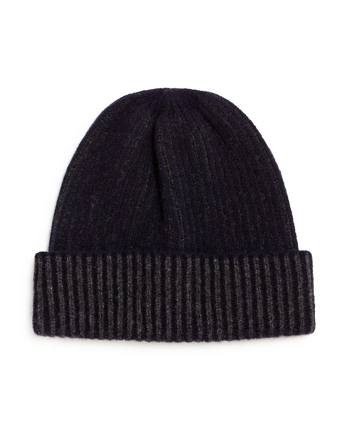 The Men's Store Ribbed Knit Hat Navy