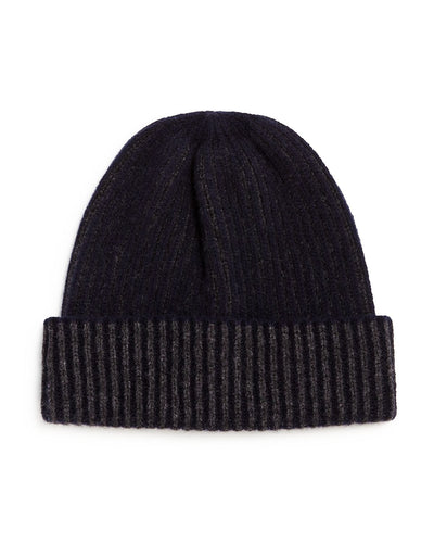 The Men's Store Ribbed Knit Hat Navy