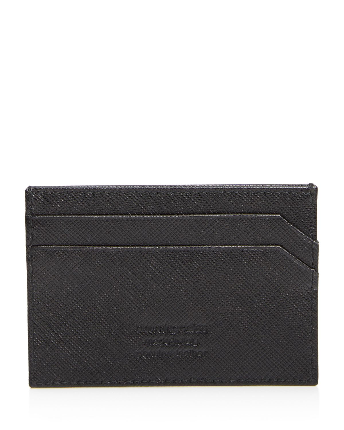 The Men's Store Saffiano Card Case Black