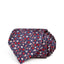 The Men's Store Scattered Floral Silk Classic Tie Navy/Red