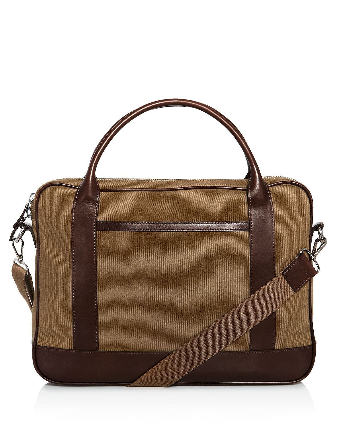 The Men's Store Slim Briefcase Khaki