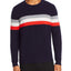 The Men's Store Striped Merino Wool Sweater Navy Stripe