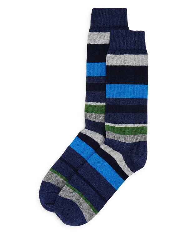 The Men's Store Striped Socks Denim