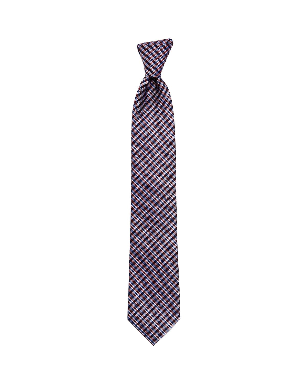 The Men's Store Summer Check Classic Tie Red